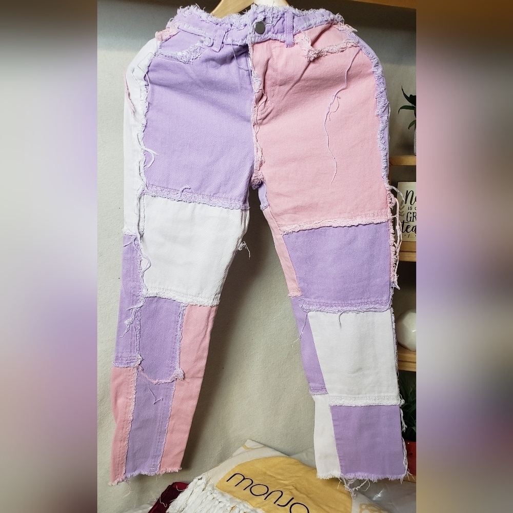 4/20$ Patchwork Pastel Jeans